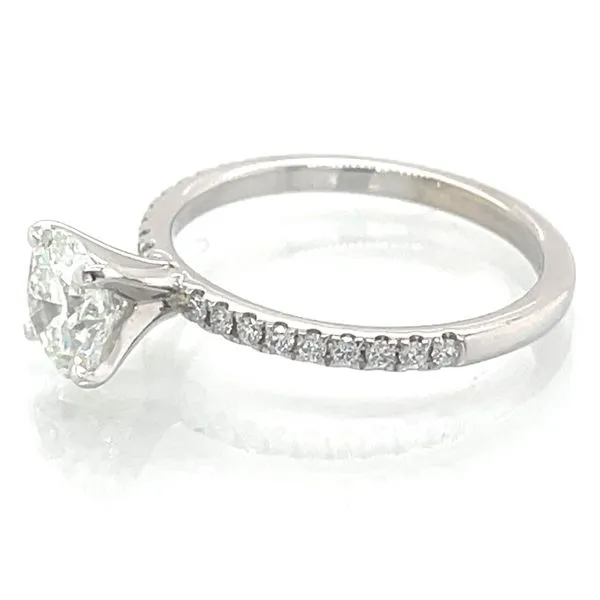 1.19ct White Gold Petite Diamond Band Engagement Ring Image 3 Skaneateles Jewelry Skaneateles, NY