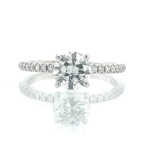 1.19ct White Gold Petite Diamond Band Engagement Ring Skaneateles Jewelry Skaneateles, NY