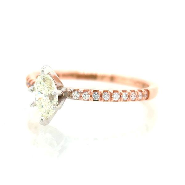 Rose Gold Marquise Engagement Ring Image 2 Skaneateles Jewelry Skaneateles, NY