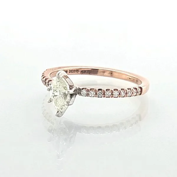 Rose Gold Marquise Engagement Ring Image 3 Skaneateles Jewelry Skaneateles, NY