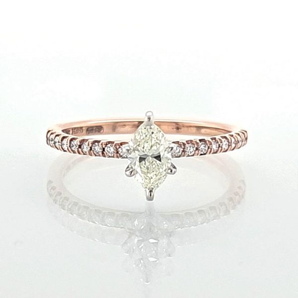 Rose Gold Marquise Engagement Ring Skaneateles Jewelry Skaneateles, NY