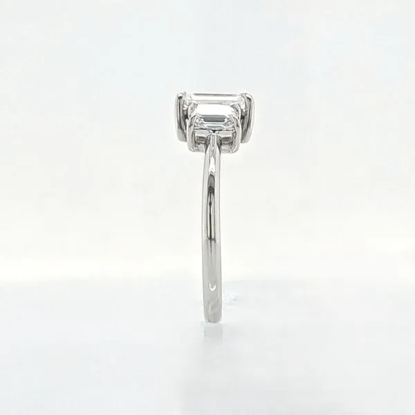 1.56ct TW Platinum Emerald Cut Diamond Past Present & Future Ring Image 4 Skaneateles Jewelry Skaneateles, NY