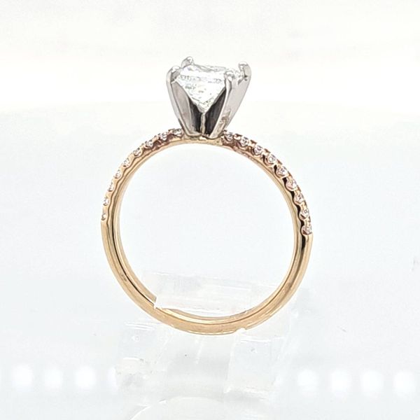 14K YG 1.00ct Princess Cut Diamond Engagement Ring Image 3 Skaneateles Jewelry Skaneateles, NY