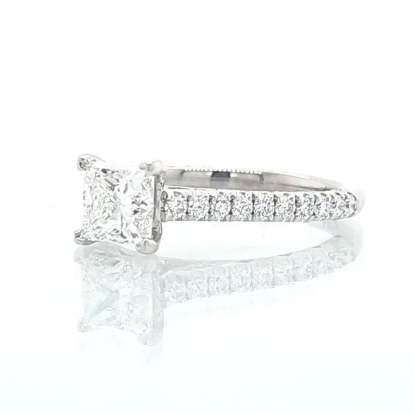 18K WG Tacori Crescent Princess Diamond Engagement Ring  (Center Included) Image 3 Skaneateles Jewelry Skaneateles, NY