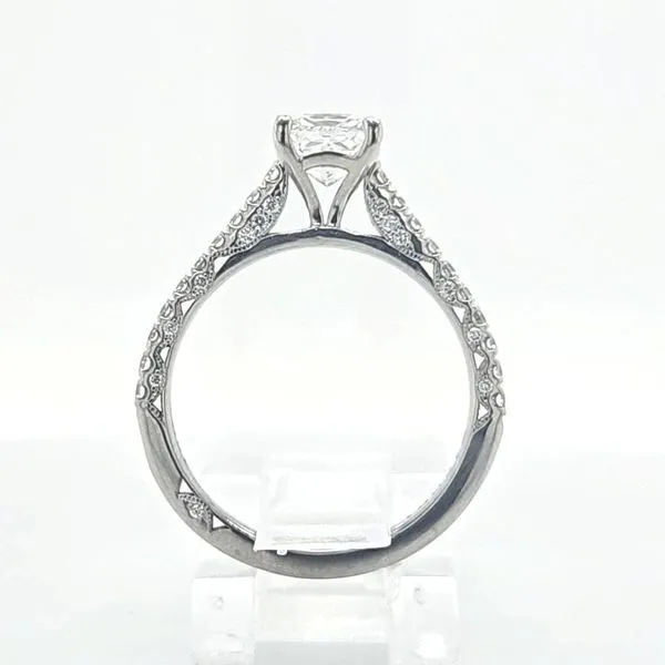18K WG Tacori Crescent Princess Diamond Engagement Ring  (Center Included) Image 4 Skaneateles Jewelry Skaneateles, NY