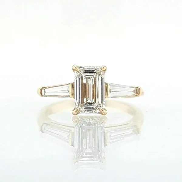 14K Emerald Cut 
