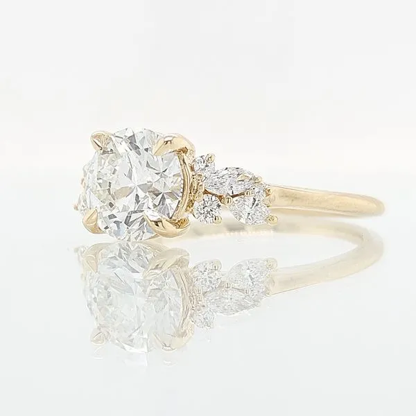 1.75ct TW Asymmetrical Cluster Diamond Engagement Ring Image 2 Skaneateles Jewelry Skaneateles, NY
