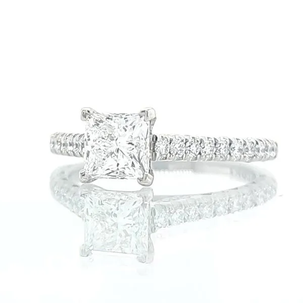 18K WG Tacori Crescent Princess Diamond Engagement Ring  (Center Included) Image 2 Skaneateles Jewelry Skaneateles, NY