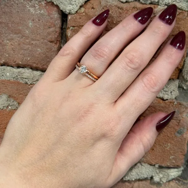 14K Rose Gold 0.61ct Diamond Solitaire Engagement Ring Image 5 Skaneateles Jewelry Skaneateles, NY