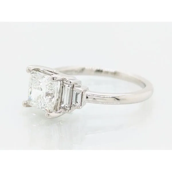 'Art Deco' Princess & Baguette Diamond Ring Image 2 Skaneateles Jewelry Skaneateles, NY