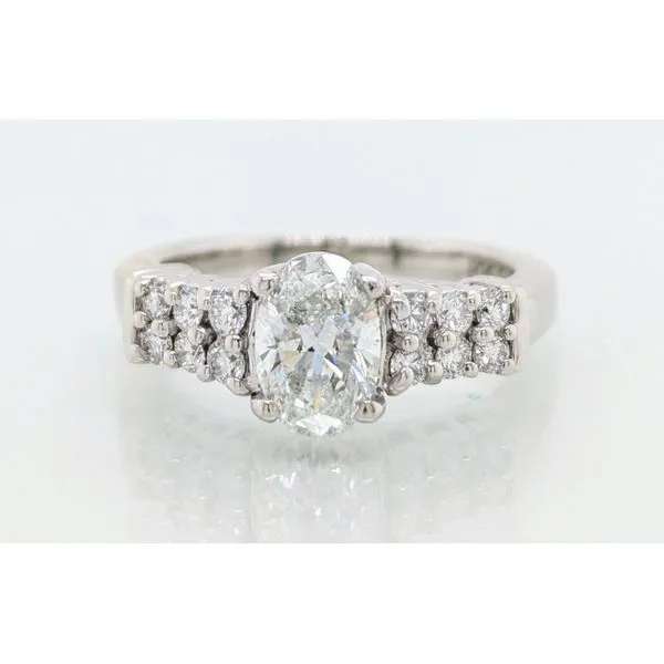 Platinum Ladies 1.38ct TGW Sapphire & Diamond Double Row Ring Skaneateles Jewelry Skaneateles, NY