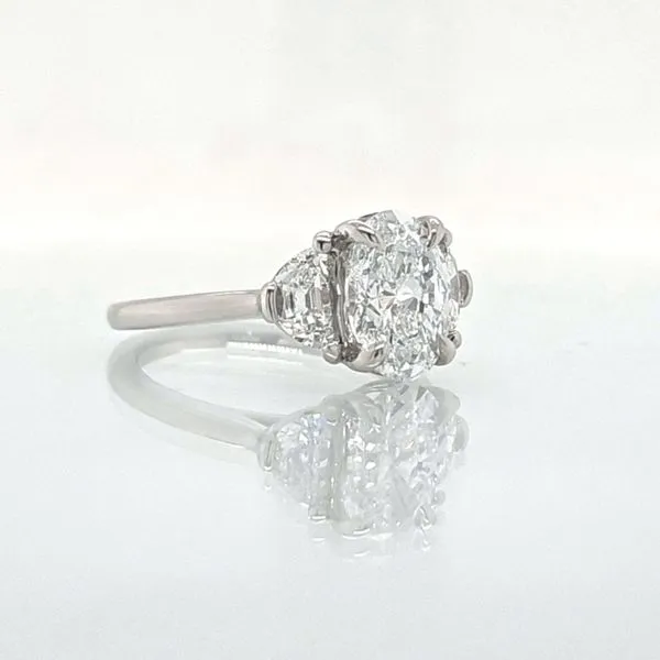 2.70ct TW Platinum Past, Present & Future Diamond Engagement Ring Image 2 Skaneateles Jewelry Skaneateles, NY