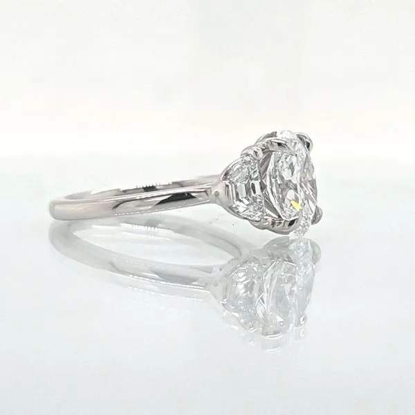 2.70ct TW Platinum Past, Present & Future Diamond Engagement Ring Image 3 Skaneateles Jewelry Skaneateles, NY