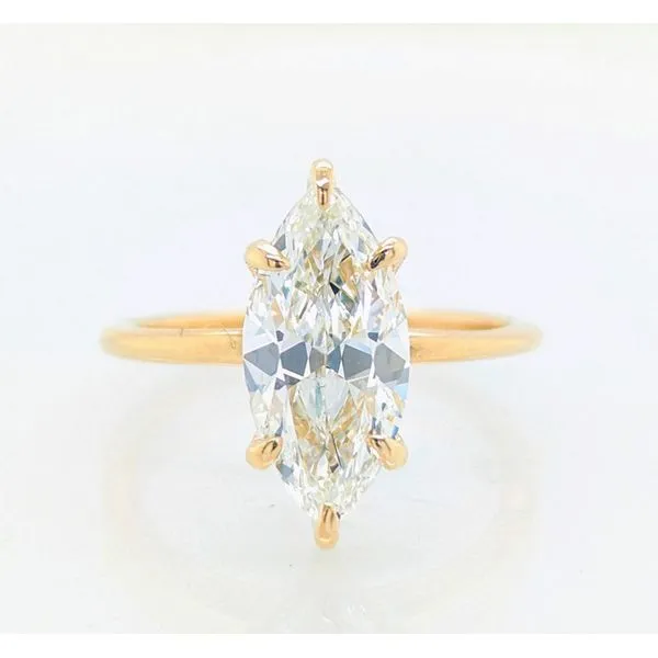 14K Yellow Gold 2.11ct GIA Marquise Diamond Engagement Ring Skaneateles Jewelry Skaneateles, NY
