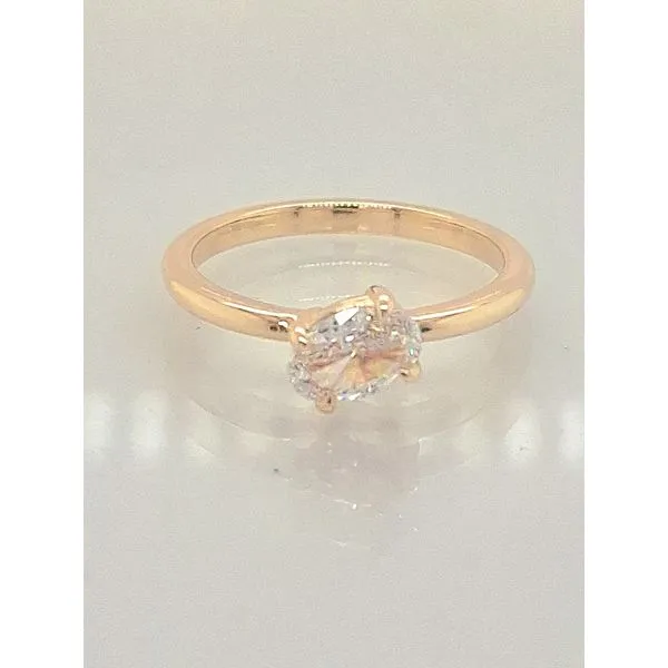 Compass Set Oval Diamond Engagement Ring Skaneateles Jewelry Skaneateles, NY