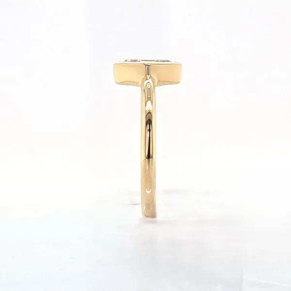 14K Yellow Gold Bezel Set Kite Shape Diamond Engagement Ring [GIA] Image 3 Skaneateles Jewelry Skaneateles, NY
