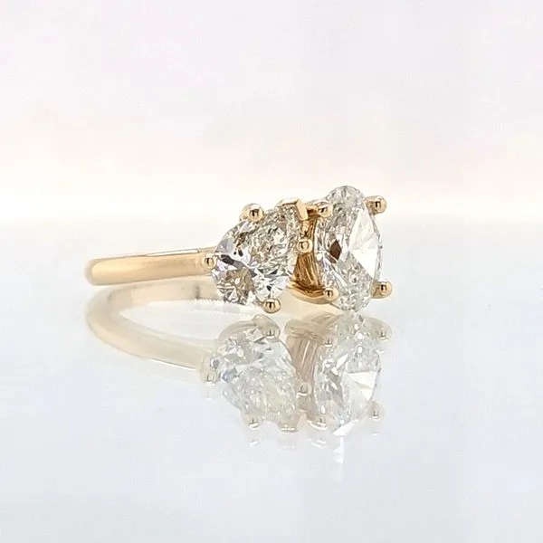 14K Yellow Gold Oval & Pear 