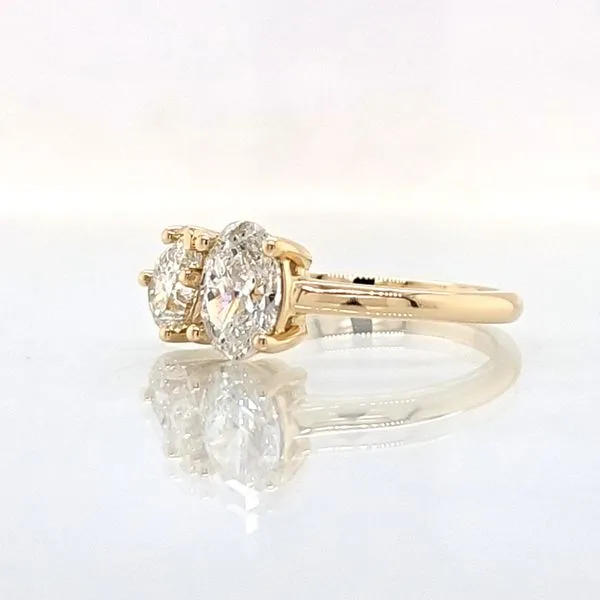 14K Yellow Gold Oval & Pear 