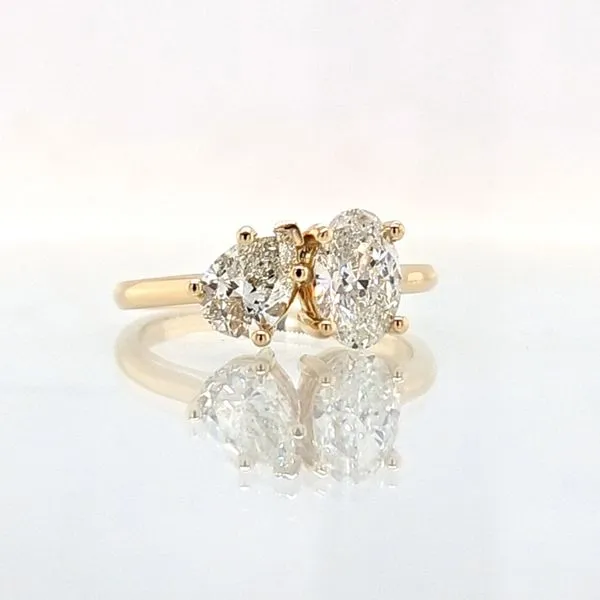14K Yellow Gold Oval & Pear 