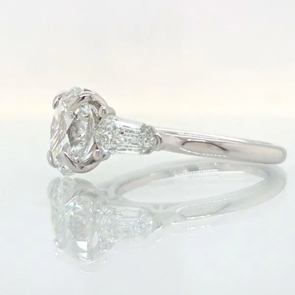3.03ct TW Platinum Past, Present & Future Natural Diamond Engagement Ring Image 3 Skaneateles Jewelry Skaneateles, NY
