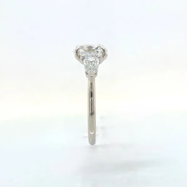 3.03ct TW Platinum Past, Present & Future Natural Diamond Engagement Ring Image 4 Skaneateles Jewelry Skaneateles, NY