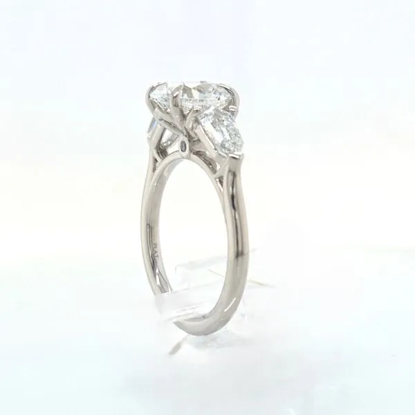 3.03ct TW Platinum Past, Present & Future Natural Diamond Engagement Ring Image 5 Skaneateles Jewelry Skaneateles, NY