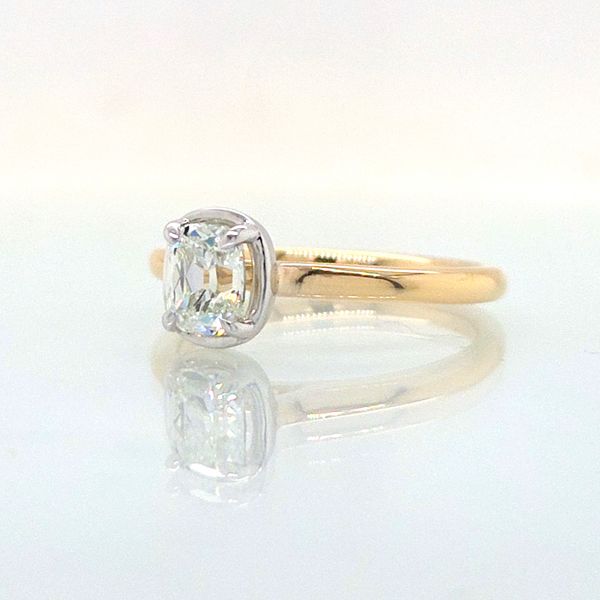 14 Karat Two-Tone Old-Mine Brilliant Diamond Engagement Ring Image 2 Skaneateles Jewelry Skaneateles, NY