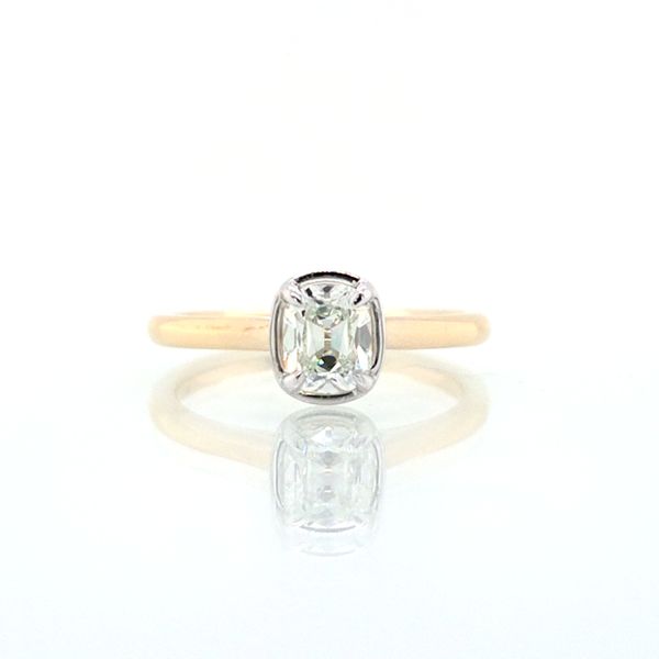 14 Karat Two-Tone Old-Mine Brilliant Diamond Engagement Ring Skaneateles Jewelry Skaneateles, NY