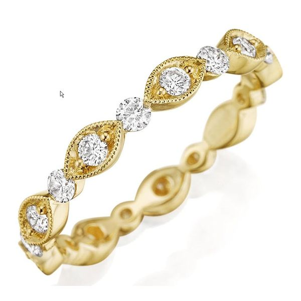 18K YG Ladies 0.30ct TW Diamond Henri Daussi Wedding Ring Skaneateles Jewelry Skaneateles, NY