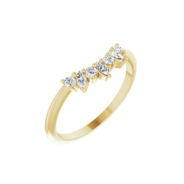 Curved Diamond Wedding Ring Skaneateles Jewelry Skaneateles, NY