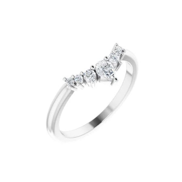 Curved Diamond Wedding Ring Skaneateles Jewelry Skaneateles, NY