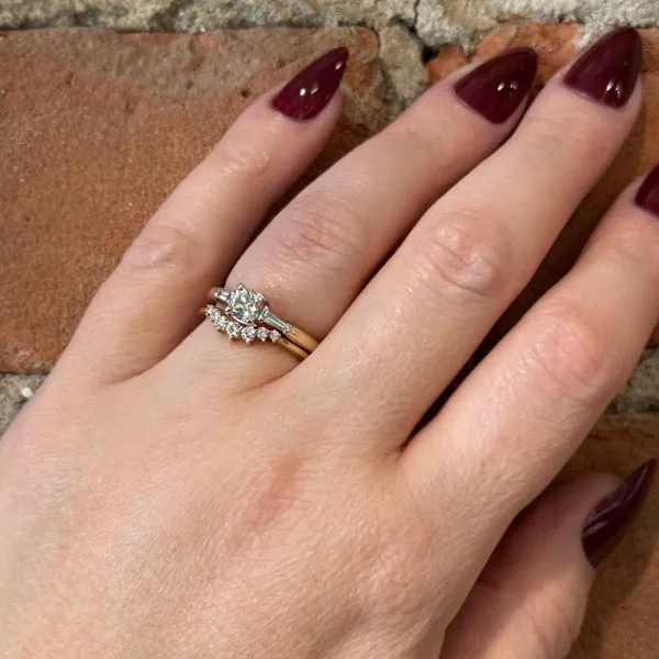 Curved Diamond Wedding Ring Image 2 Skaneateles Jewelry Skaneateles, NY