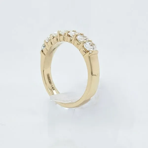 Classic Seven Stone Oval 1.23ct TW Diamond Wedding Ring Image 4 Skaneateles Jewelry Skaneateles, NY