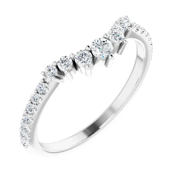 Curved Diamond Wedding Ring Skaneateles Jewelry Skaneateles, NY