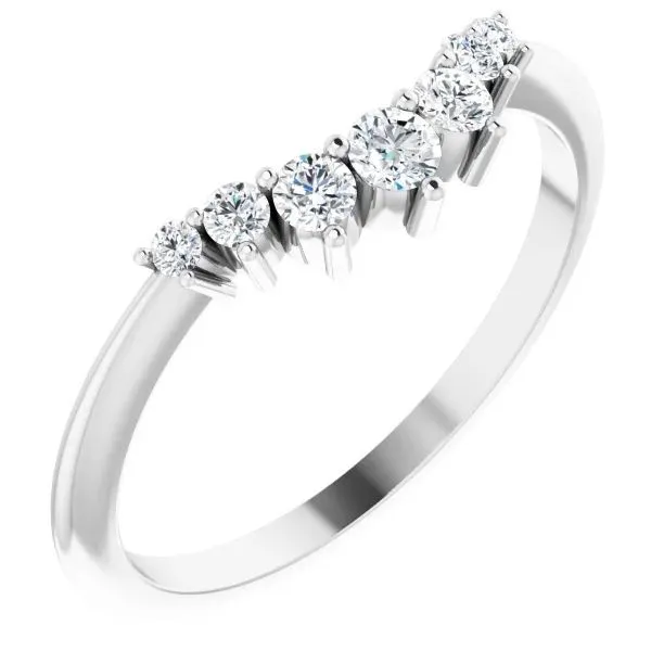 Curved Diamond Wedding Ring Skaneateles Jewelry Skaneateles, NY