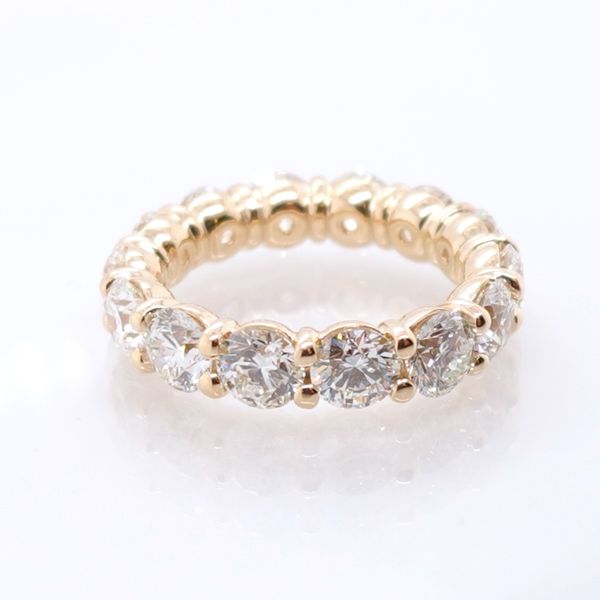 5.69 Carat Total Weight 14k Yellow Gold Eternity Ring Image 2 Skaneateles Jewelry Skaneateles, NY