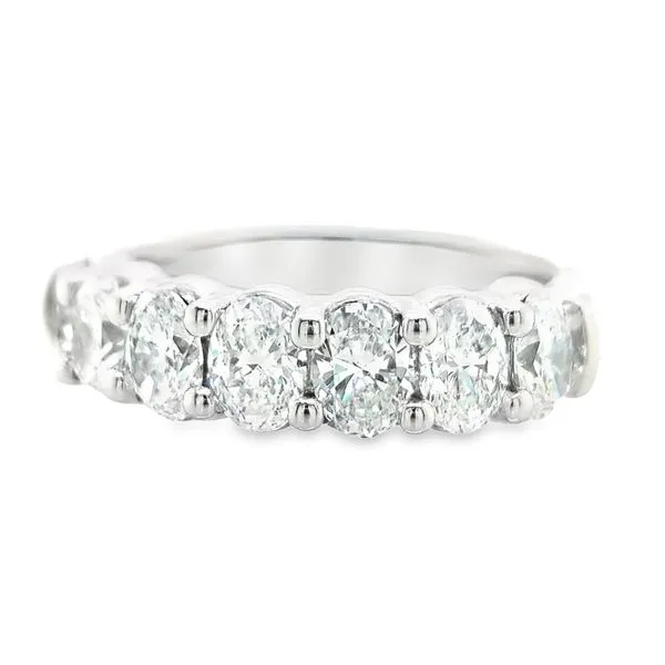 Platinum 2.11cttw Classic 7 Stone Oval Cut Diamond Wedding Ring Skaneateles Jewelry Skaneateles, NY