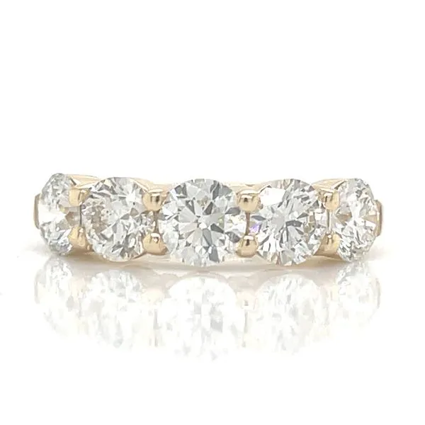 Gold 2.53ct TW Carat 5 Stone Diamond Anniversary Ring Skaneateles Jewelry Skaneateles, NY