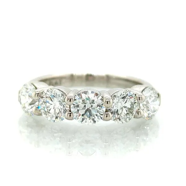 2 1/2 Carat Five Diamond Platinum Anniversary Ring Skaneateles Jewelry Skaneateles, NY