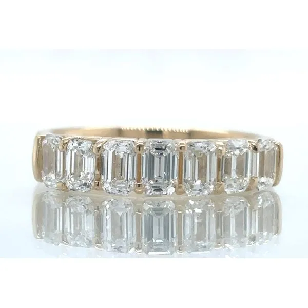 14K White Gold Emerald Cut Diamond Wedding Ring Skaneateles Jewelry Skaneateles, NY