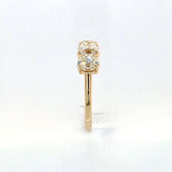 14 Karat Yellow Gold Elevated Five-Stone Anniversary Ring Image 3 Skaneateles Jewelry Skaneateles, NY
