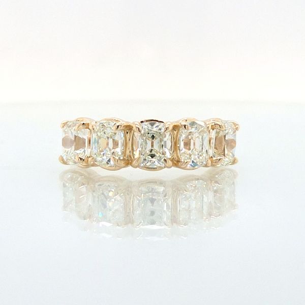 14 Karat Yellow Gold Elevated Five-Stone Anniversary Ring Skaneateles Jewelry Skaneateles, NY
