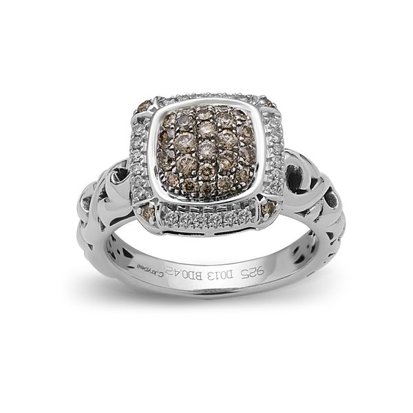 SS Ladies 0.55ct TW Charles Krypell Brown & White Diamond Fashion Ring Skaneateles Jewelry Skaneateles, NY