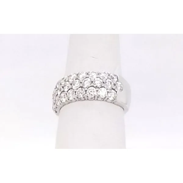 14K WG Ladies 2.00ct TW Three Row Diamond Fashion Ring Image 2 Skaneateles Jewelry Skaneateles, NY