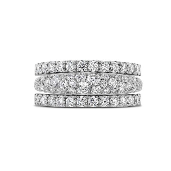 18K WG Hearts on Fire Grac Triple Row Domed Diamond Ring 1.74ct TW Skaneateles Jewelry Skaneateles, NY