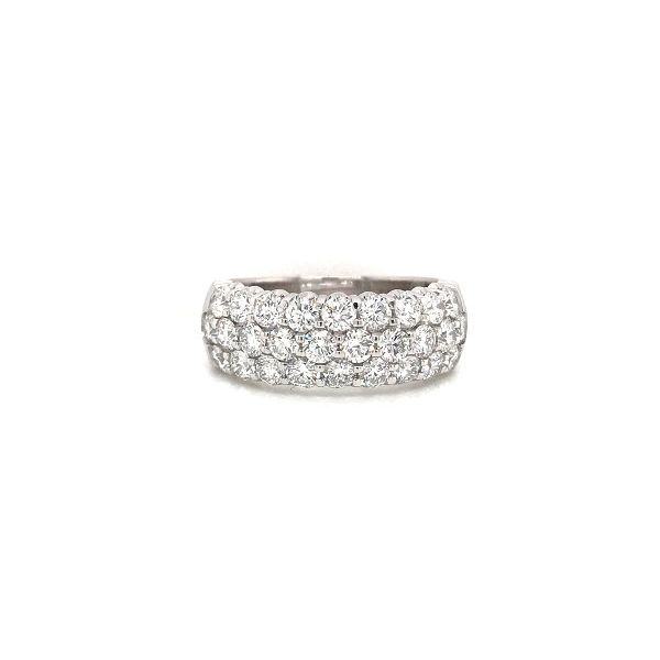 14K WG Ladies 2.00ct TW Three Row Diamond Fashion Ring Skaneateles Jewelry Skaneateles, NY