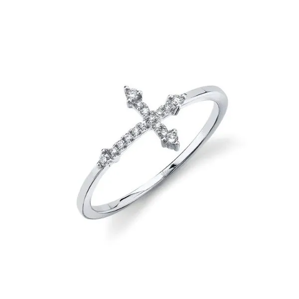 14K WG 0.09ct TW Diamond Cross Skaneateles Jewelry Skaneateles, NY