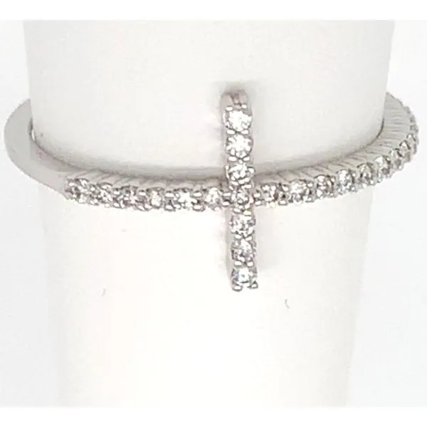 Classic Diamond Cross Ring Image 2 Skaneateles Jewelry Skaneateles, NY