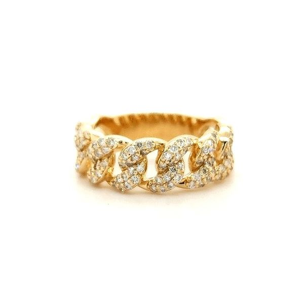 14K YG Ladies  0.70ct TW 7 mm Cuban Link Diamond Ring Skaneateles Jewelry Skaneateles, NY