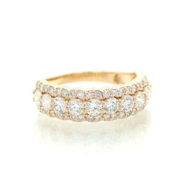 14K YG 1.53ct Three Row Big & Small Diamond Fashion Ring Skaneateles Jewelry Skaneateles, NY